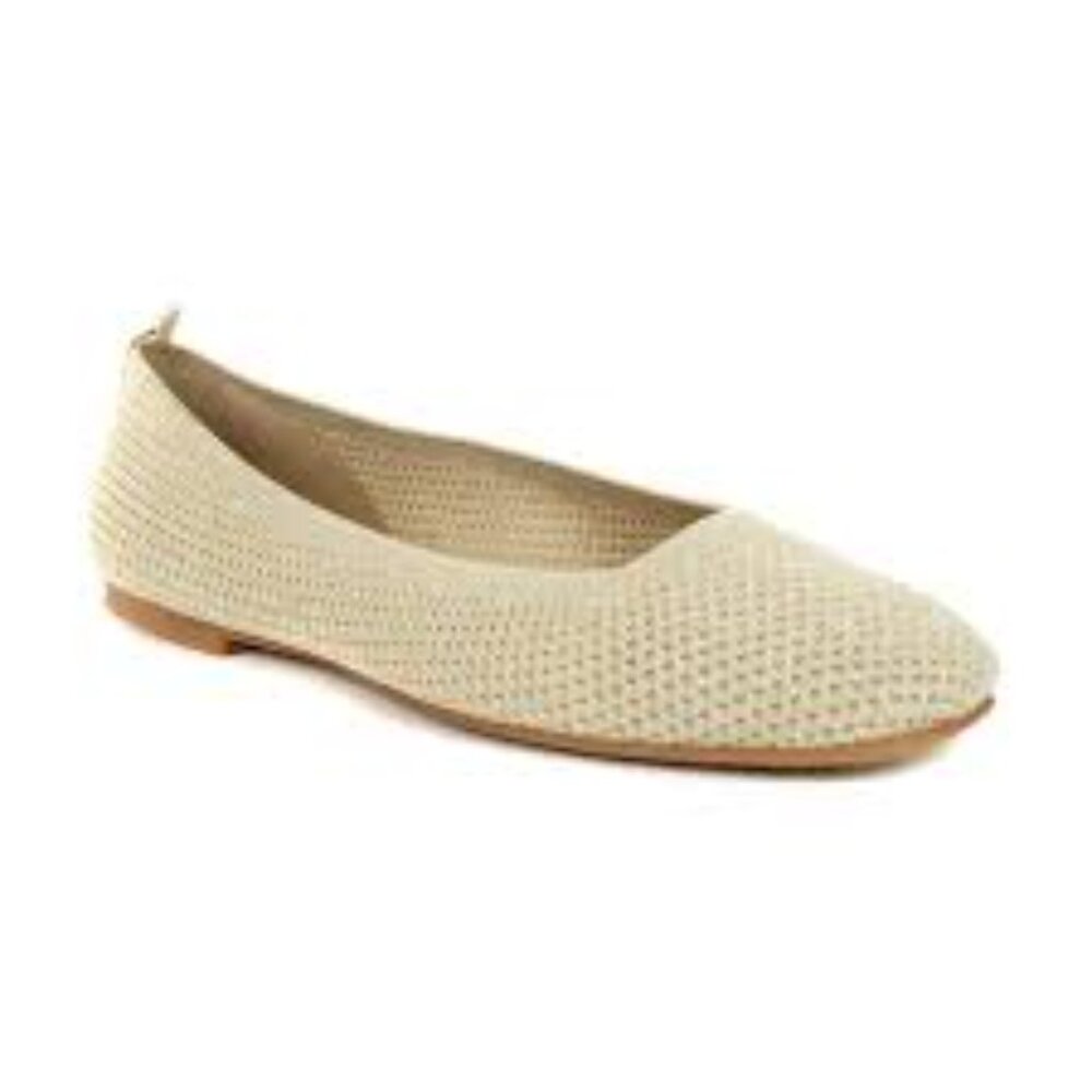 Lucky Brand Women's Daneric Washable Knit Flats in Tan Metallic - Size 8.5